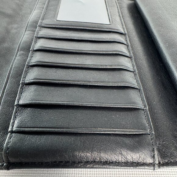 Coach Soho Buckle Black Leather Trifold Wallet - Picture 12 of 15